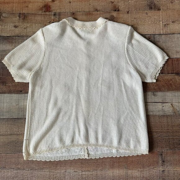 Vintage Alfred Dunner Floral Knit Cardigan Sweater L - Picture 8 of 8